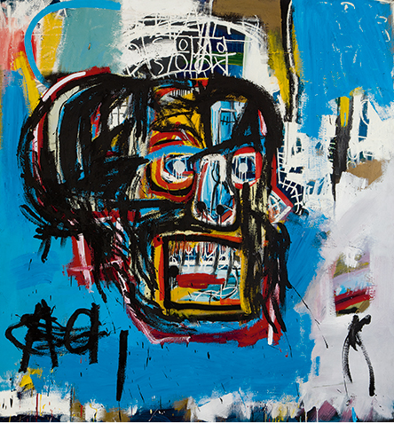 Untitled 72" x 68" painting by Basquiat