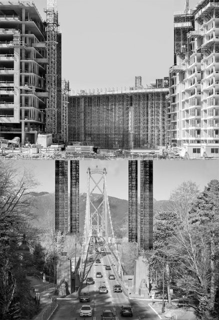 Lions Gate Bridge under Construction